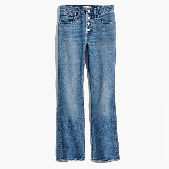 Madewell Cali Demi-Boot Jeans in Dory Wash: Comfort Stretch Edition, size 25 - Picture 1 of 9